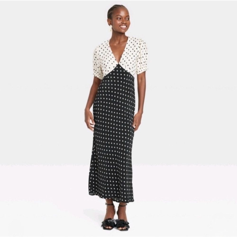 Adorable Polka Dot Maxi Dress A New Day